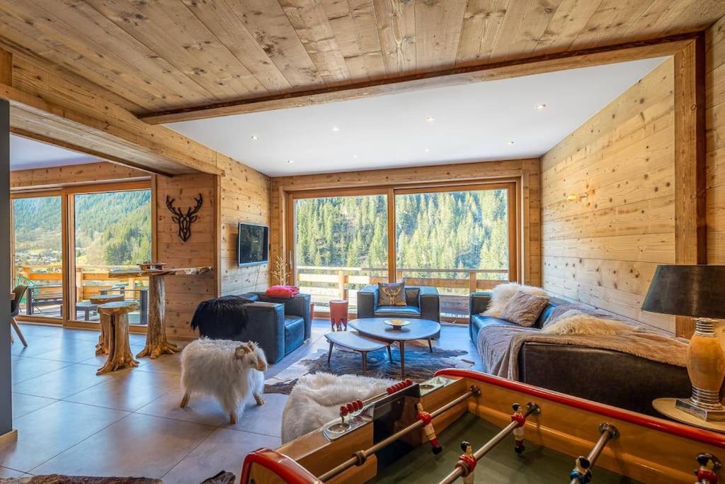 Chalet 1100 - Bo Immobilier Chatel - A Mi-Chemin Du Centre Et Du Linga - Jacuzzi Sauna Et Cheminee Bagian luar foto