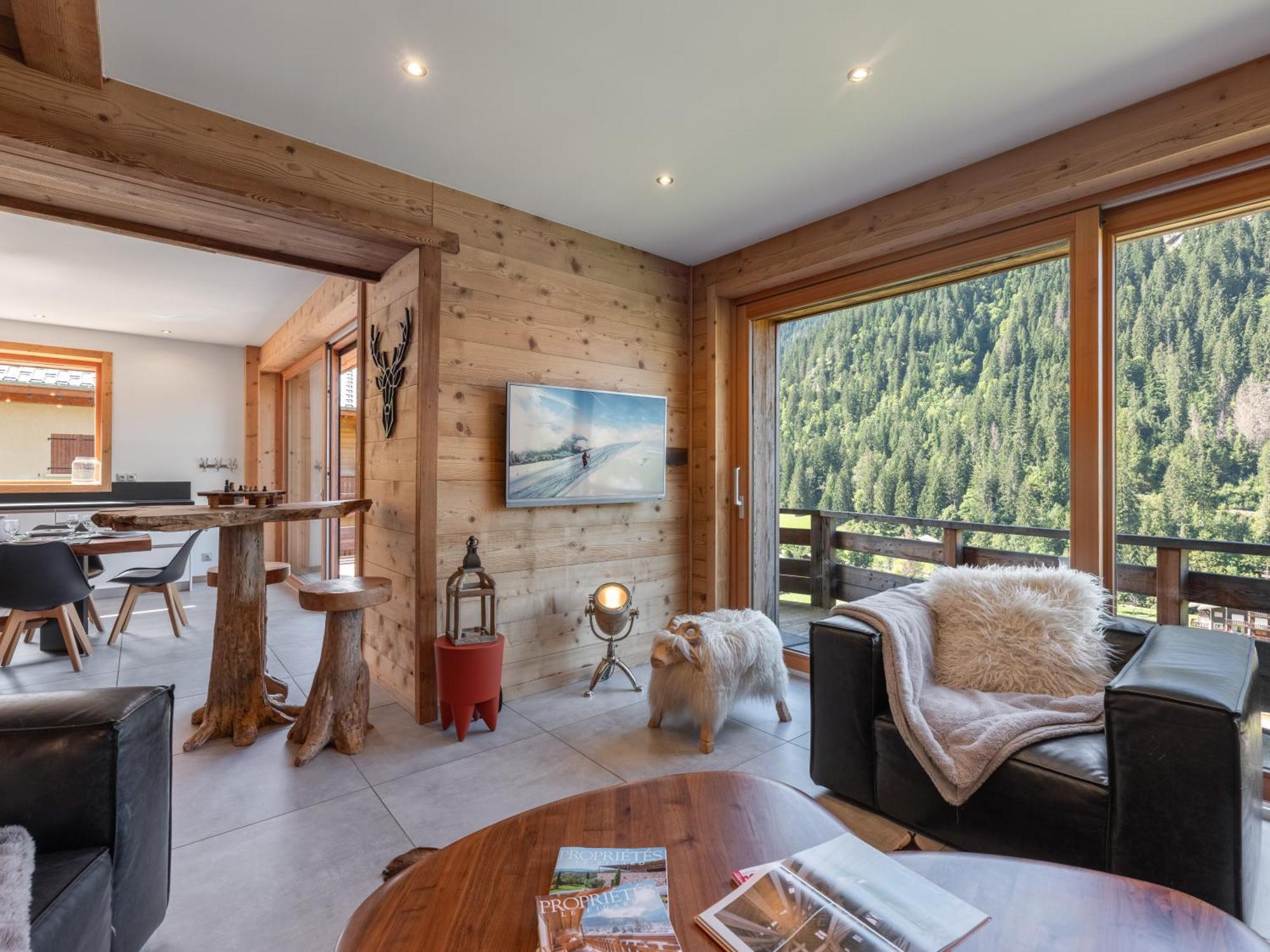 Chalet 1100 - Bo Immobilier Chatel - A Mi-Chemin Du Centre Et Du Linga - Jacuzzi Sauna Et Cheminee Bagian luar foto
