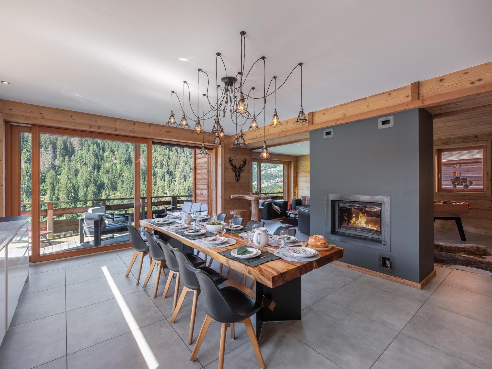 Chalet 1100 - Bo Immobilier Chatel - A Mi-Chemin Du Centre Et Du Linga - Jacuzzi Sauna Et Cheminee Bagian luar foto